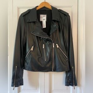 Lily & Lottie by Chelsea Deboer •Black Leather Jacket• SIZE S